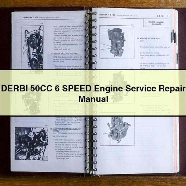 DERBI 50CC 6 SPEED Engine Service Repair Manual Download PDF