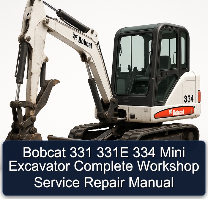 Bobcat 331 331E 334 Mini Excavator Complete Workshop Service Repair Manual