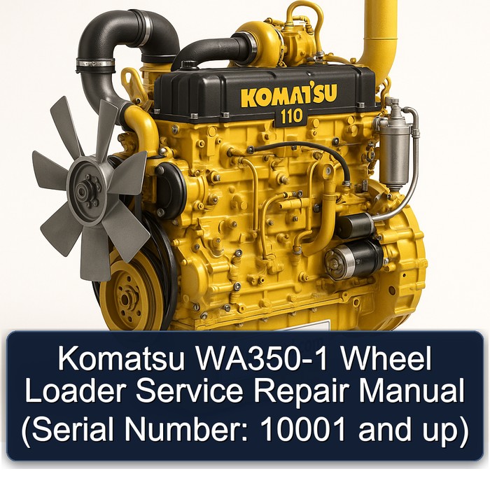 Komatsu WA350-1 Wheel Loader Service Repair Manual (Serial Number: 10001 and up)