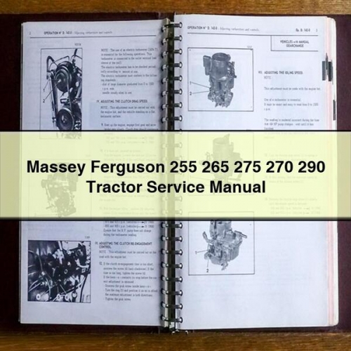 Massey Ferguson 255 265 275 270 290 Tractor Service Manual PDF Download - Click Image to Close