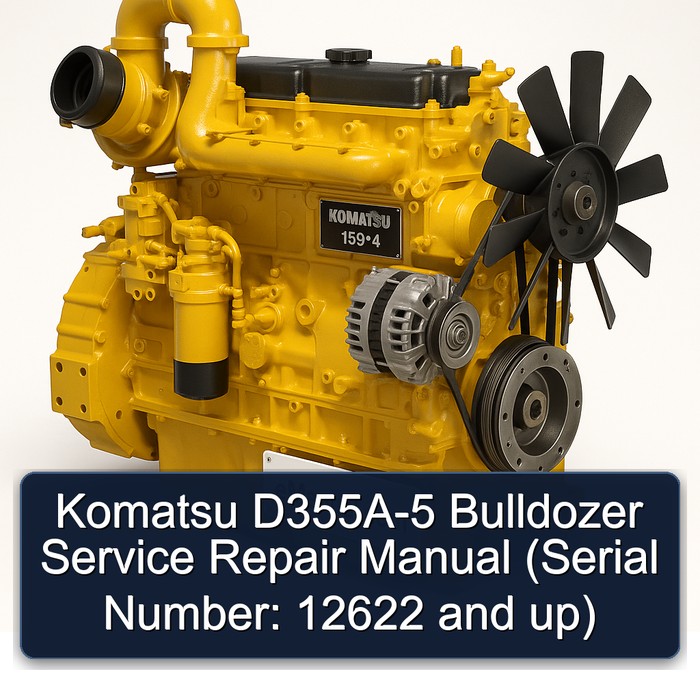 Komatsu D355A-5 Bulldozer Service Repair Manual (Serial Number: 12622 and up)