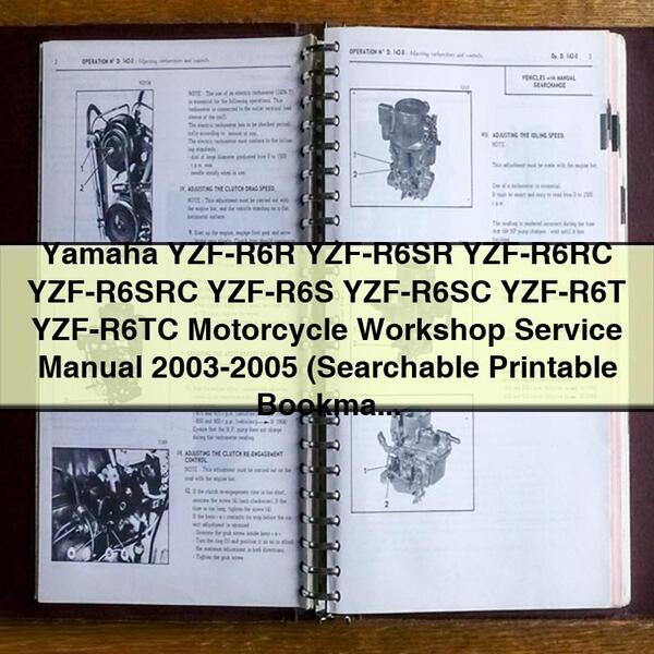 Yamaha YZF-R6R, YZF-R6SR, YZF-R6RC, YZF-R6SRC, YZF-R6S, YZF-R6SC, YZF-R6T, YZF-R6TC Motorcycle Workshop Service Repair Manual 2003-2005