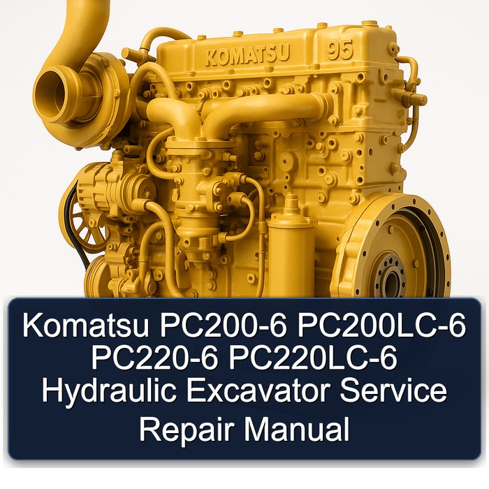 Komatsu PC200-6 PC200LC-6 PC220-6 PC220LC-6 Hydraulic Excavator Service Repair Manual