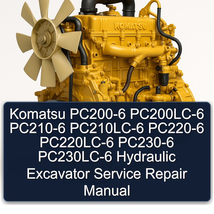 Komatsu PC200-6 PC200LC-6 PC210-6 PC210LC-6 PC220-6 PC220LC-6 PC230-6 PC230LC-6 Hydraulic Excavator Service Repair Manual