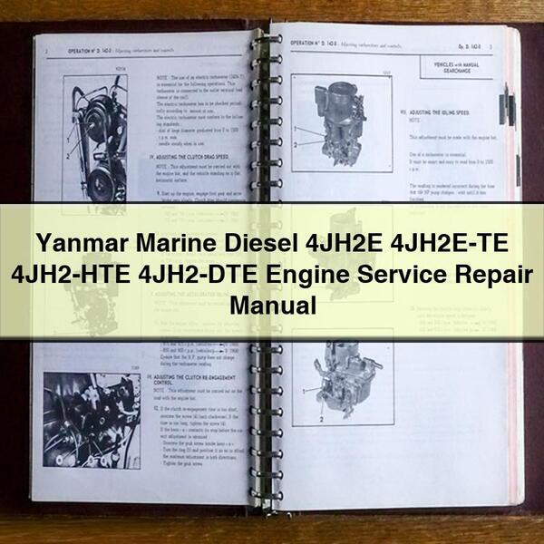 Yanmar Marine Diesel 4JH2E 4JH2E-TE 4JH2-HTE 4JH2-DTE Engine Service Repair Manual PDF Download