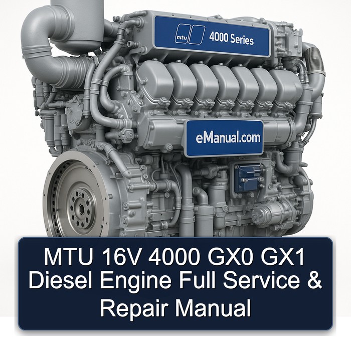MTU 16V 4000 GX0 GX1 Diesel Engine Full Service & Repair Manual