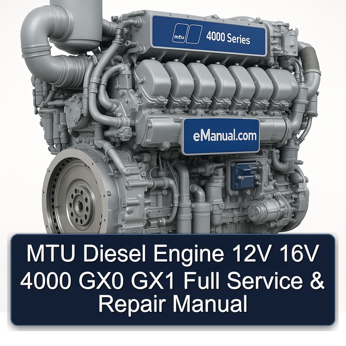 MTU Diesel Engine 12V 16V 4000 GX0 GX1 Full Service & Repair Manual