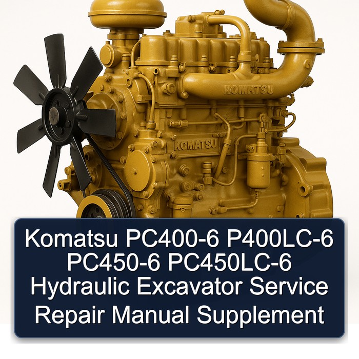 Komatsu PC400-6 P400LC-6 PC450-6 PC450LC-6 Hydraulic Excavator Service Repair Manual Supplement