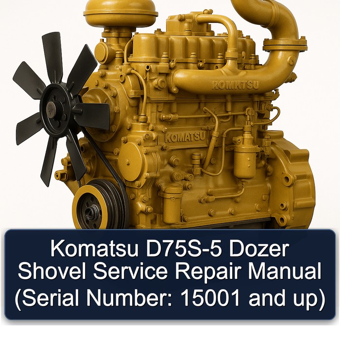 Komatsu D75S-5 Dozer Shovel Service Repair Manual (Serial Number: 15001 and up)