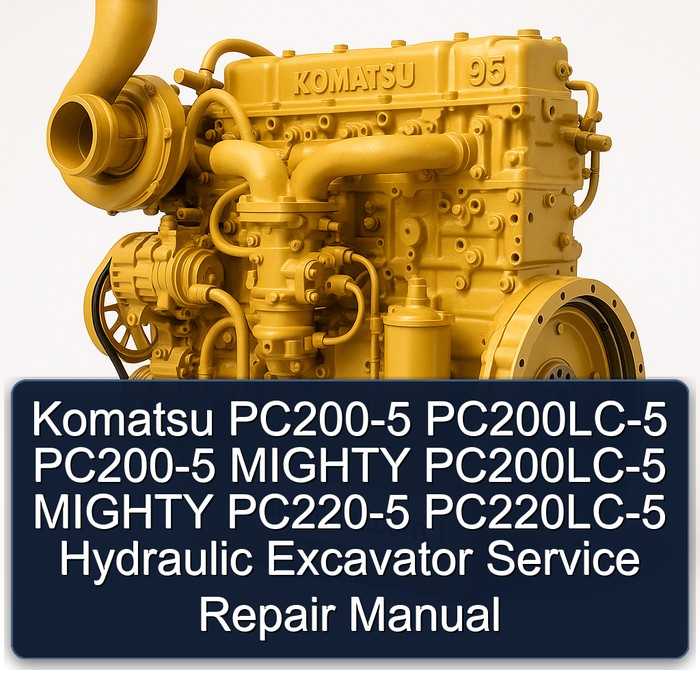 Komatsu PC200-5 PC200LC-5 PC200-5 MIGHTY PC200LC-5 MIGHTY PC220-5 PC220LC-5 Hydraulic Excavator Service Repair Manual