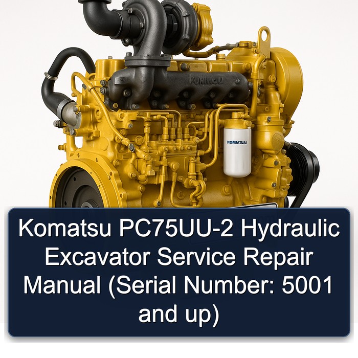Komatsu PC75UU-2 Hydraulic Excavator Service Repair Manual (Serial Number: 5001 and up)