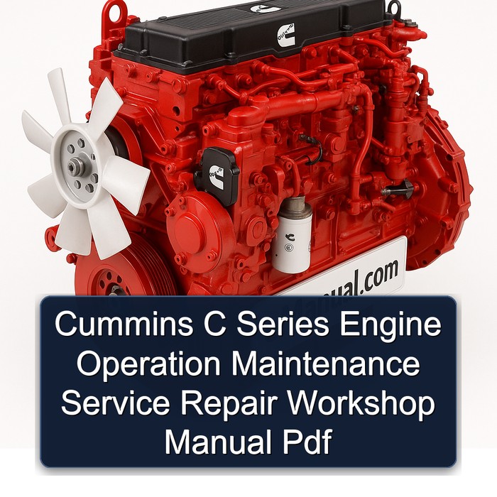 Cummins C Series Engine Operation Maintenance Service Repair Workshop Manual Pdf