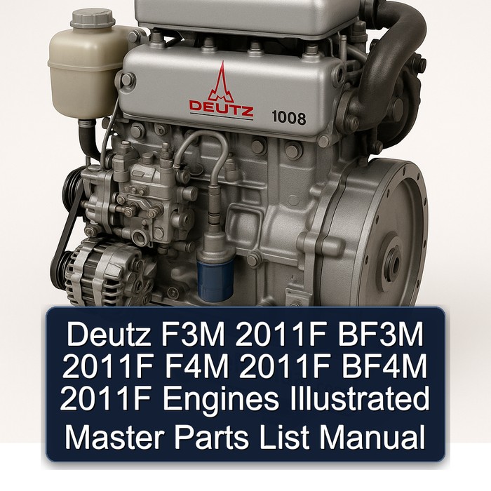 Deutz F3M 2011F BF3M 2011F F4M 2011F BF4M 2011F Engines Illustrated Master Parts List Manual