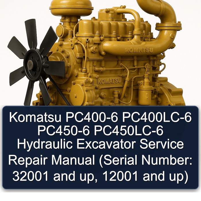 Komatsu PC400-6 PC400LC-6 PC450-6 PC450LC-6 Hydraulic Excavator Service Repair Manual (Serial Number: 32001 and up, 12001 and up)