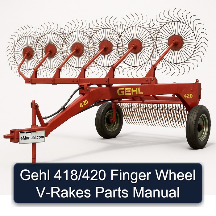 Gehl 418/420 Finger Wheel V-Rakes Parts Manual