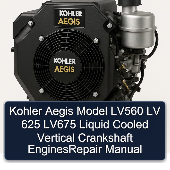Kohler Aegis Model LV560 LV 625 LV675 Liquid Cooled Vertical Crankshaft EnginesRepair Manual