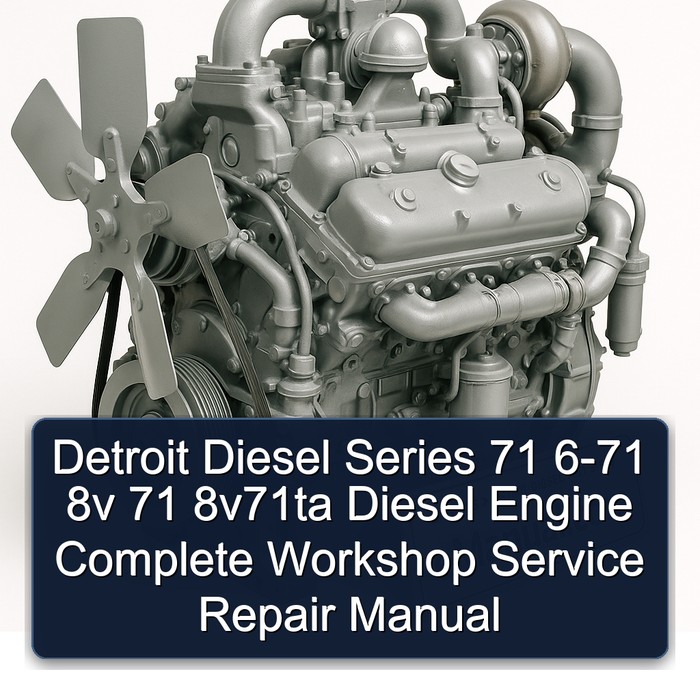 Detroit Diesel Series 71 6-71 8v 71 8v71ta Diesel Engine Complete Workshop Service Repair Manual
