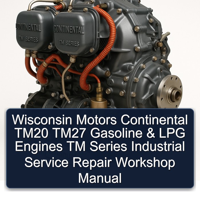Wisconsin Motors Continental TM20 TM27 Gasoline & LPG Engines TM Series Industrial Service Repair Workshop Manual