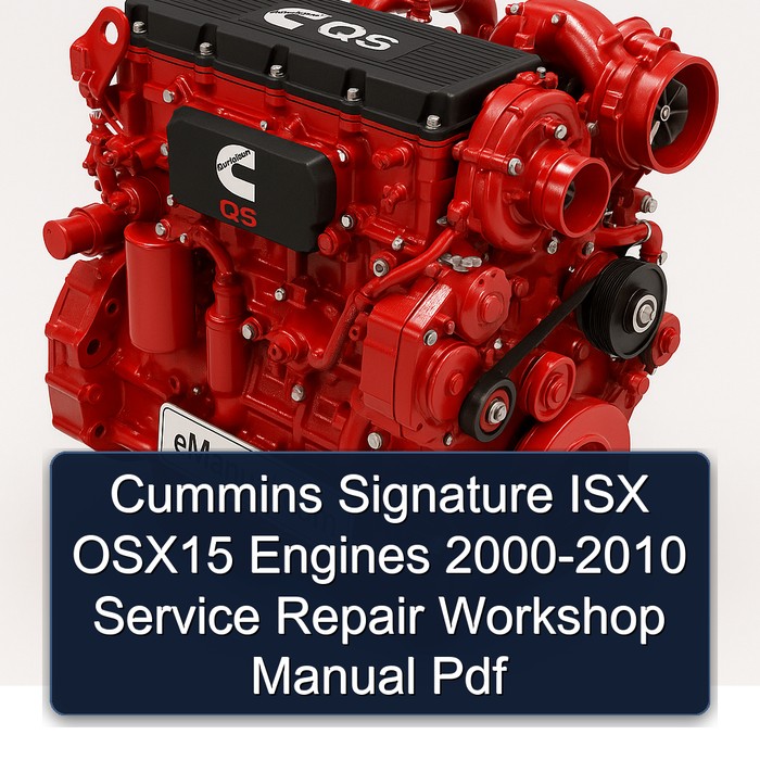 Cummins Signature ISX OSX15 Engines 2000-2010 Service Repair Workshop Manual Pdf