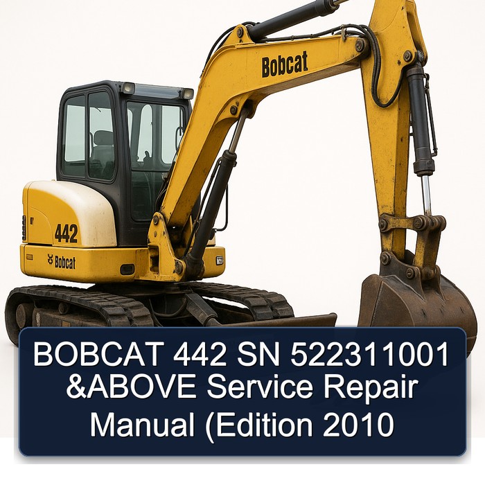 BOBCAT 442 SN 522311001 &ABOVE Service Repair Manual (Edition 2010