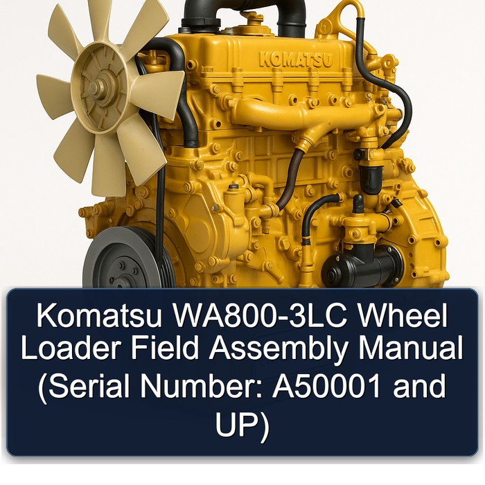 Komatsu WA800-3LC Wheel Loader Field Assembly Manual (Serial Number: A50001 and UP)