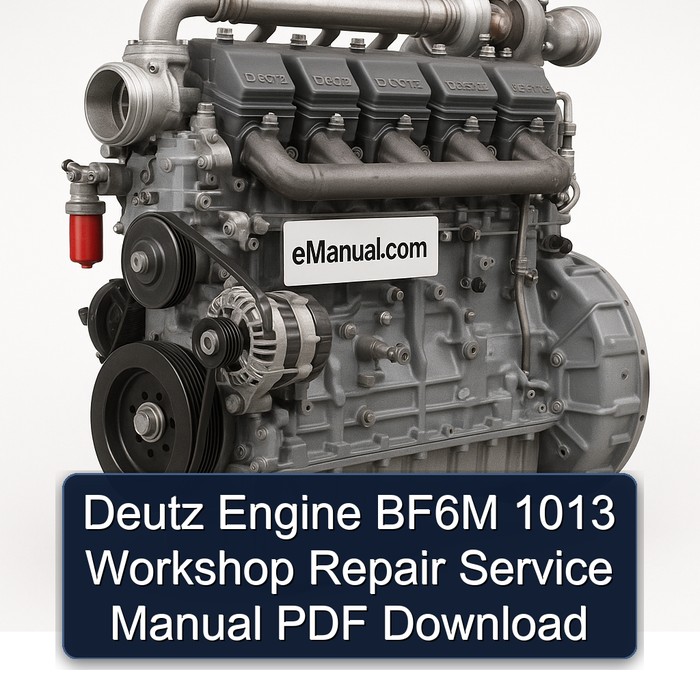 Deutz Engine BF6M 1013 Workshop Repair Service Manual PDF Download