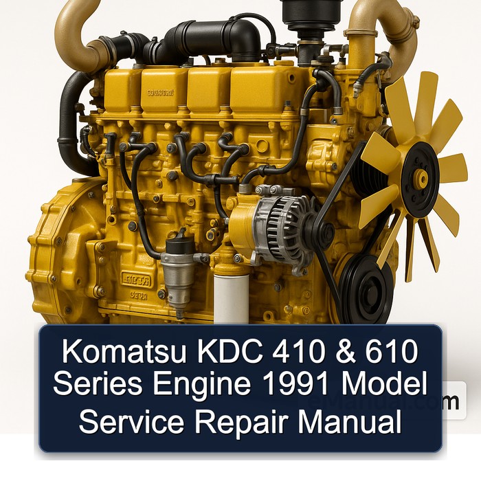 Komatsu KDC 410 & 610 Series Engine 1991 Model Service Repair Manual