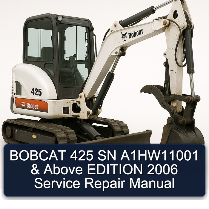 BOBCAT 425 SN A1HW11001 & Above EDITION 2006 Service Repair Manual