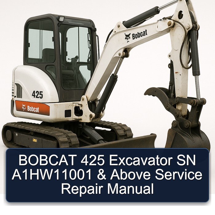 BOBCAT 425 Excavator SN A1HW11001 & Above Service Repair Manual