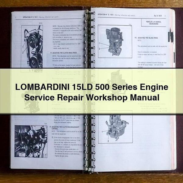 LOMBARDINI 15LD 500 Series Engine Service Repair Workshop Manual PDF Download