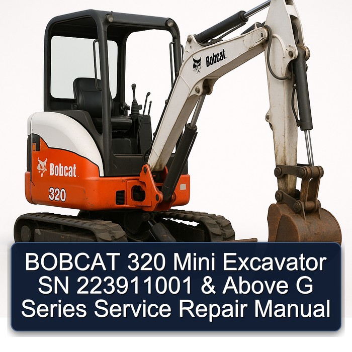 BOBCAT 320 Mini Excavator SN 223911001 & Above G Series Service Repair Manual
