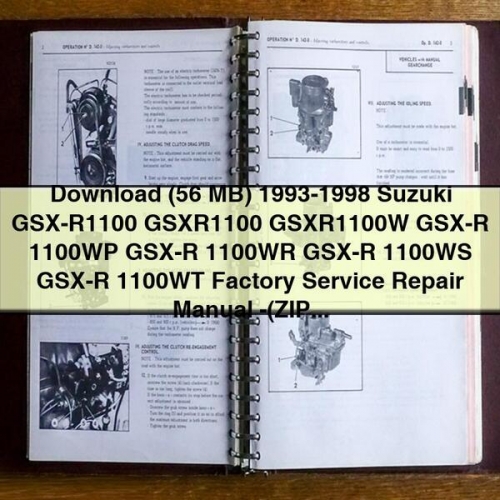 1993-1998 Suzuki GSX-R1100 GSXR1100 GSXR1100W Factory Service Repair Manual