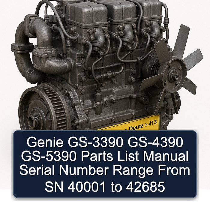 Genie GS-3390 GS-4390 GS-5390 Parts List Manual Serial Number Range From SN 40001 to 42685