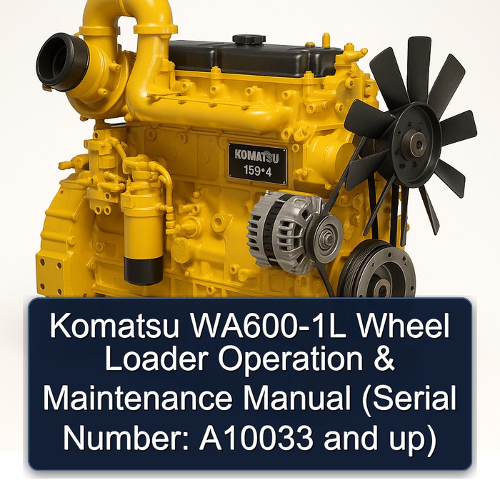 Komatsu WA600-1L Wheel Loader Operation & Maintenance Manual (Serial Number: A10033 and up)
