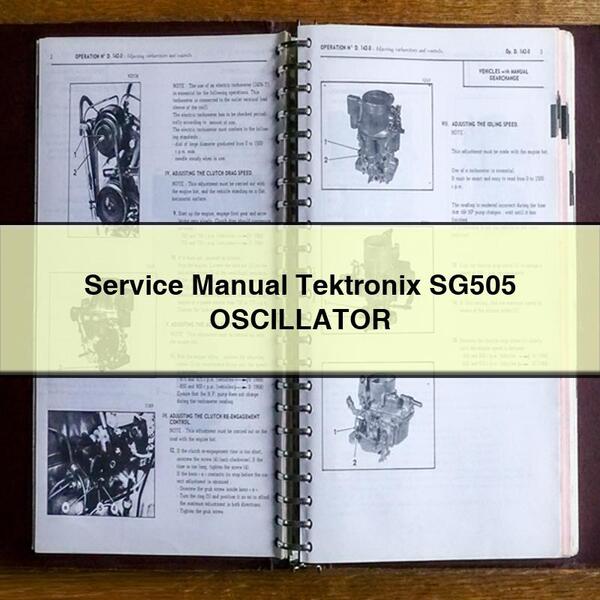 Service Repair Manual Tektronix SG505 OSCILLATOR