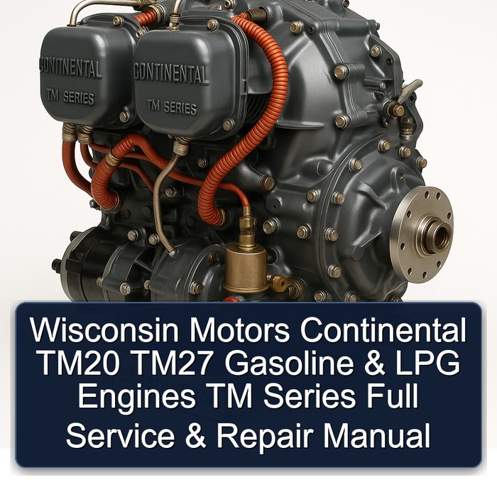 Wisconsin Motors Continental TM20 TM27 Gasoline & LPG Engines TM Series Full Service & Repair Manual