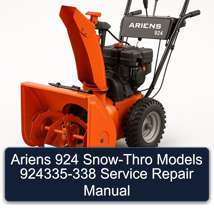 Ariens 924 Snow-Thro Models 924335-338 Service Repair Manual