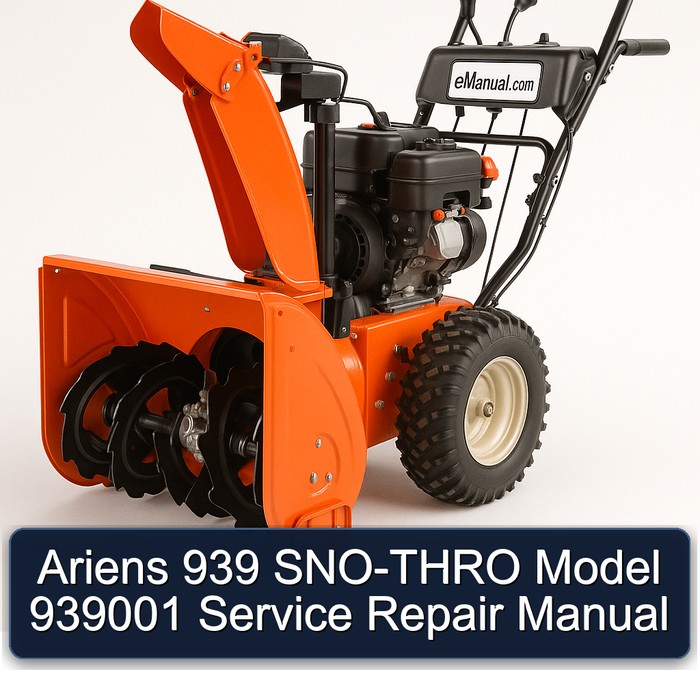 Ariens 939 SNO-THRO Model 939001 Service Repair Manual