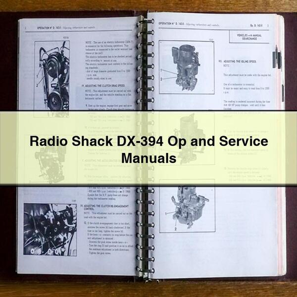 Radio Shack DX-394 Op and Service Repair Manuals