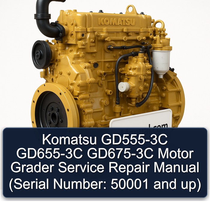 Komatsu GD555-3C GD655-3C GD675-3C Motor Grader Service Repair Manual (Serial Number: 50001 and up)