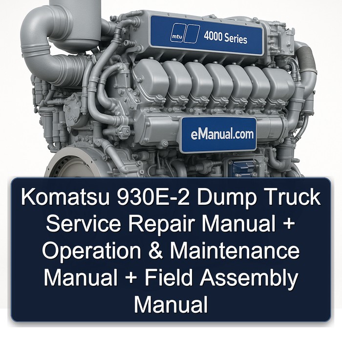 Komatsu 930E-2 Dump Truck Service Repair Manual + Operation & Maintenance Manual + Field Assembly Manual