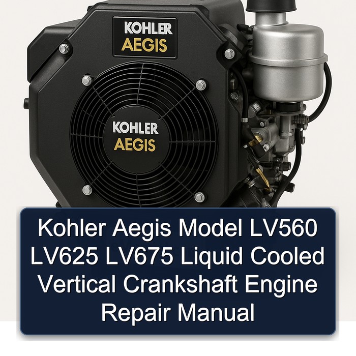 Kohler Aegis Model LV560 LV625 LV675 Liquid Cooled Vertical Crankshaft Engine Repair Manual