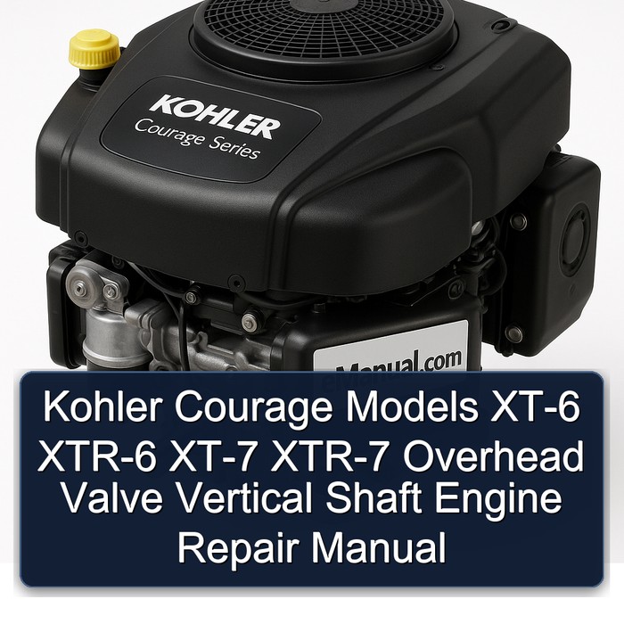 Kohler Courage Models XT-6 XTR-6 XT-7 XTR-7 Overhead Valve Vertical Shaft Engine Repair Manual