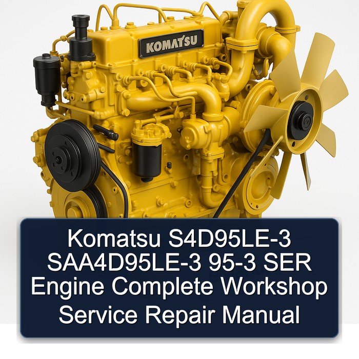 Komatsu S4D95LE-3 SAA4D95LE-3 95-3 SER Engine Complete Workshop Service Repair Manual
