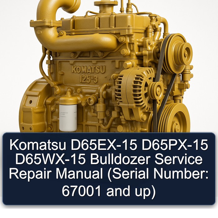 Komatsu D65EX-15 D65PX-15 D65WX-15 Bulldozer Service Repair Manual (Serial Number: 67001 and up)