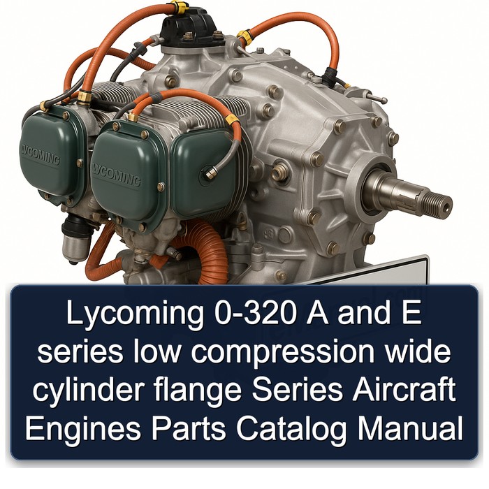 Lycoming 0-320 A and E series low compression wide cylinder flange Series Aircraft Engines Parts Catalog Manual