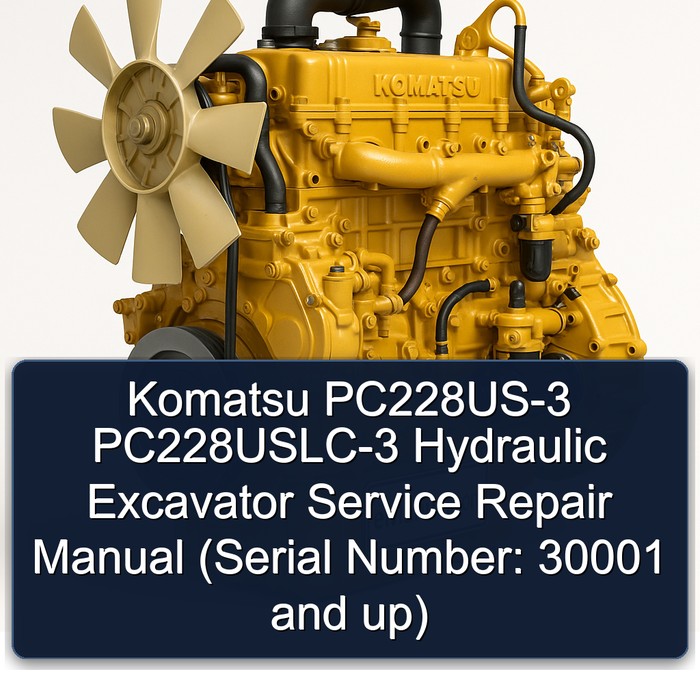 Komatsu PC228US-3 PC228USLC-3 Hydraulic Excavator Service Repair Manual (Serial Number: 30001 and up)