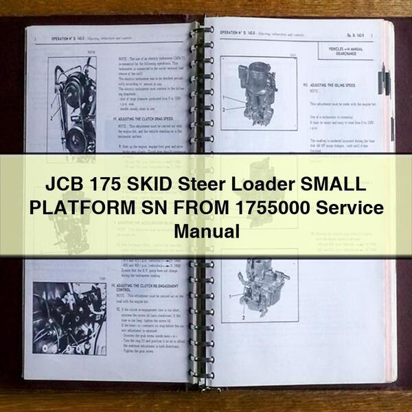 JCB 175 SKID Steer Loader SMALL PLATFORM SN FROM 1755000 Service Repair Manual