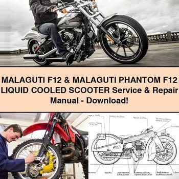 MALAGUTI F12 & MALAGUTI PHANTOM F12 LIQUID COOLED Scooter Service & Repair Manual - Download PDF