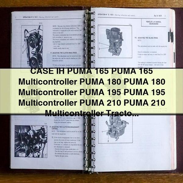 CASE IH PUMA 165 180 195 210 Multicontroller Tractor Service Repair Manual